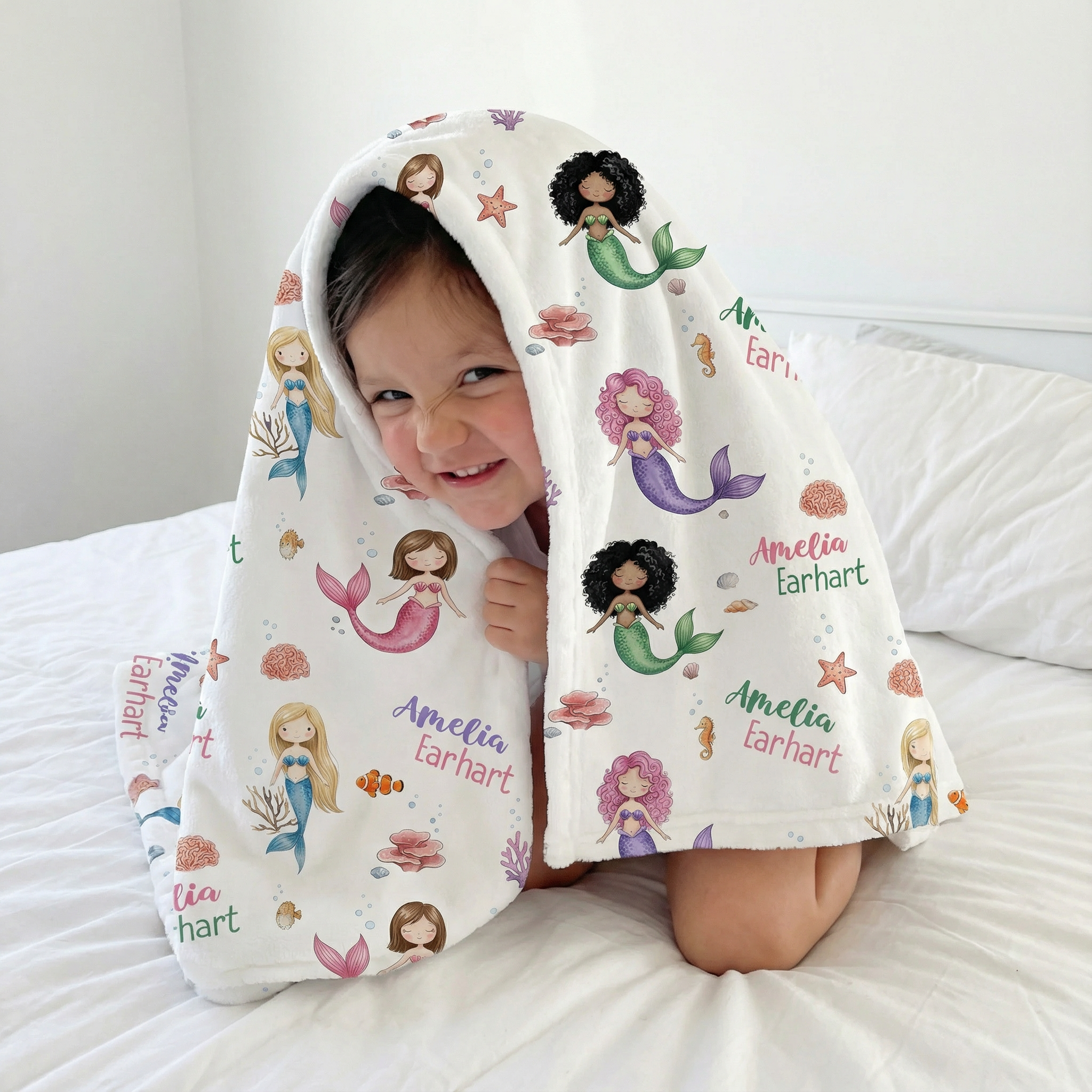 Personalized Blanket in Little Mermaid