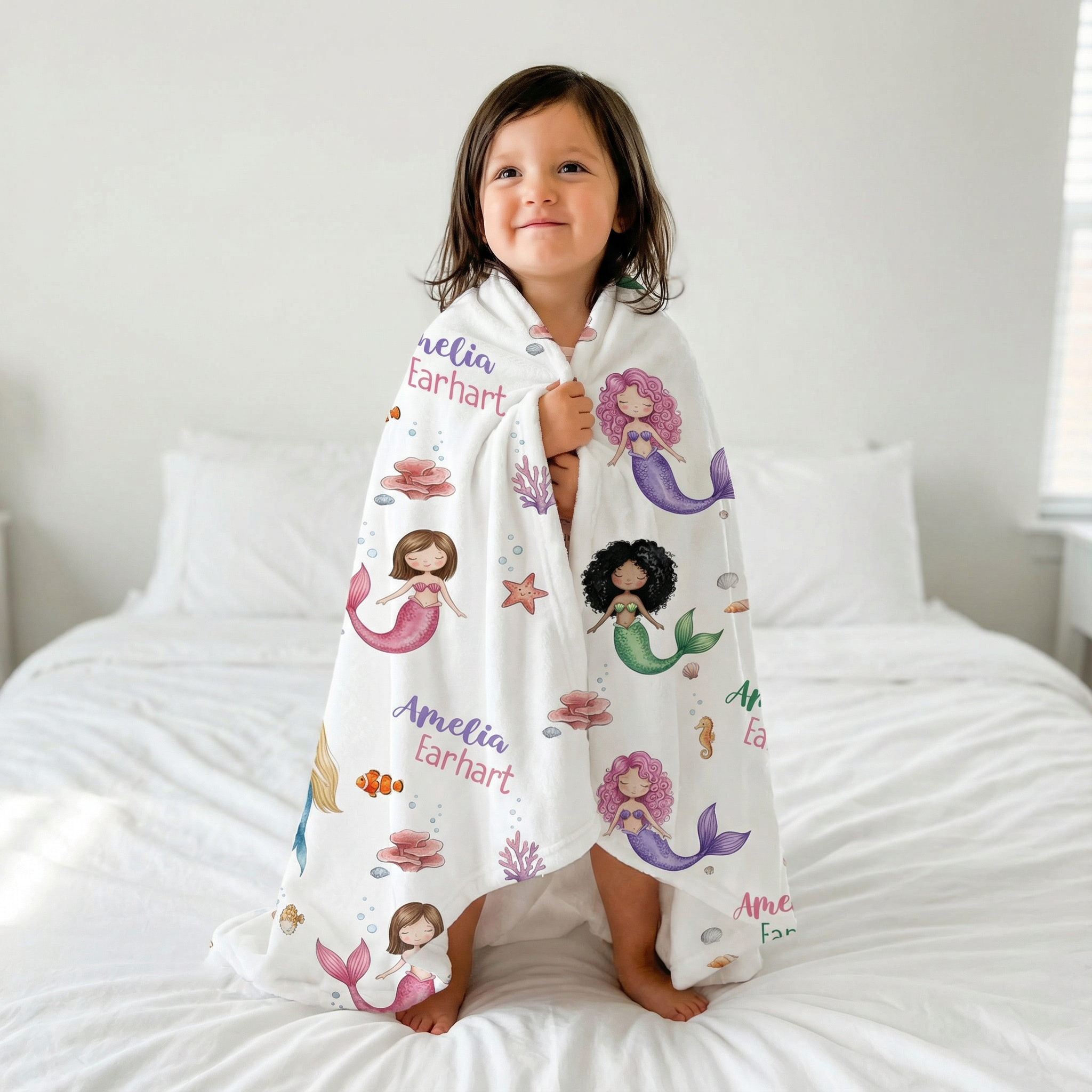 Personalized Blanket in Little Mermaid