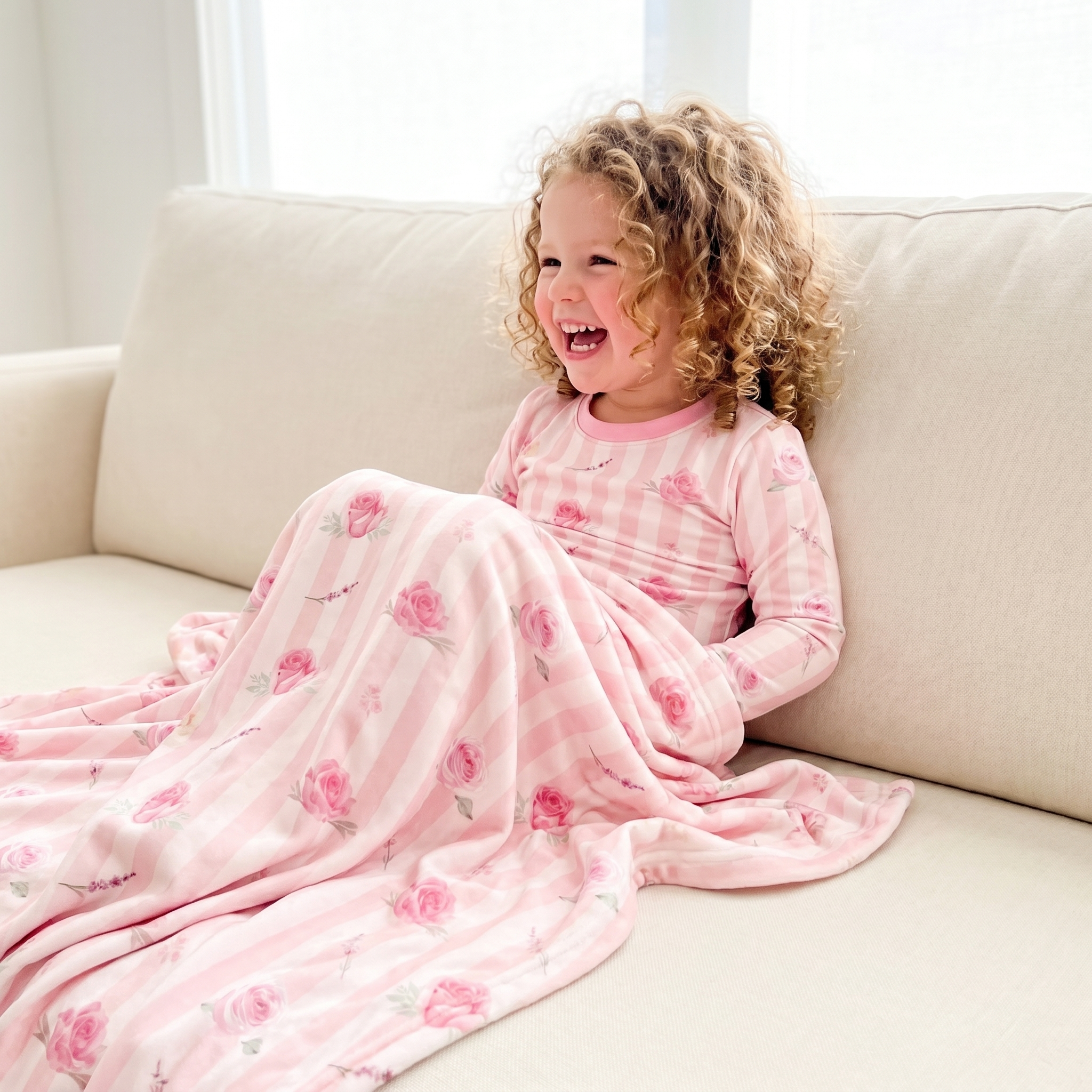 Personalized Blanket in Rosy