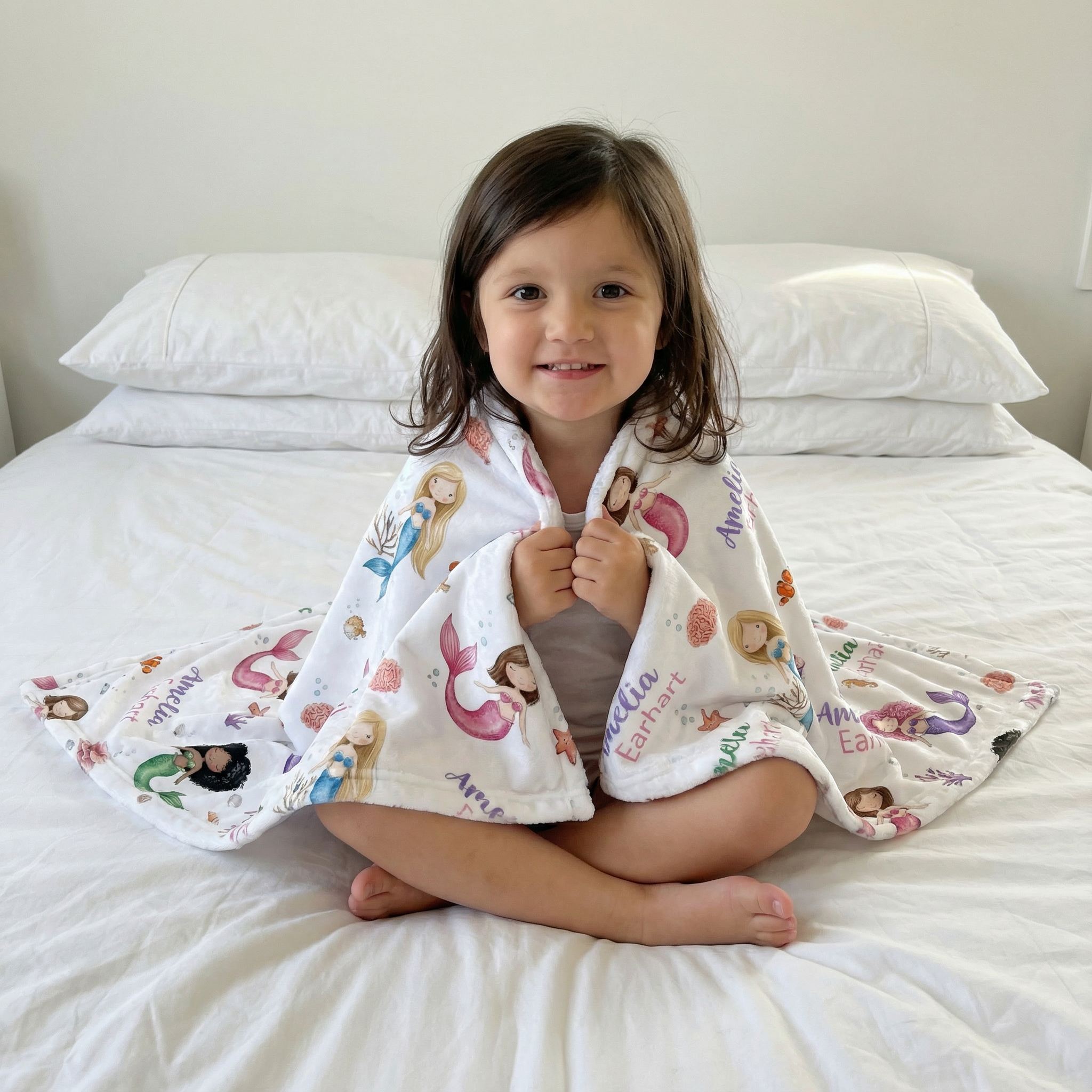 Personalized Blanket in Little Mermaid