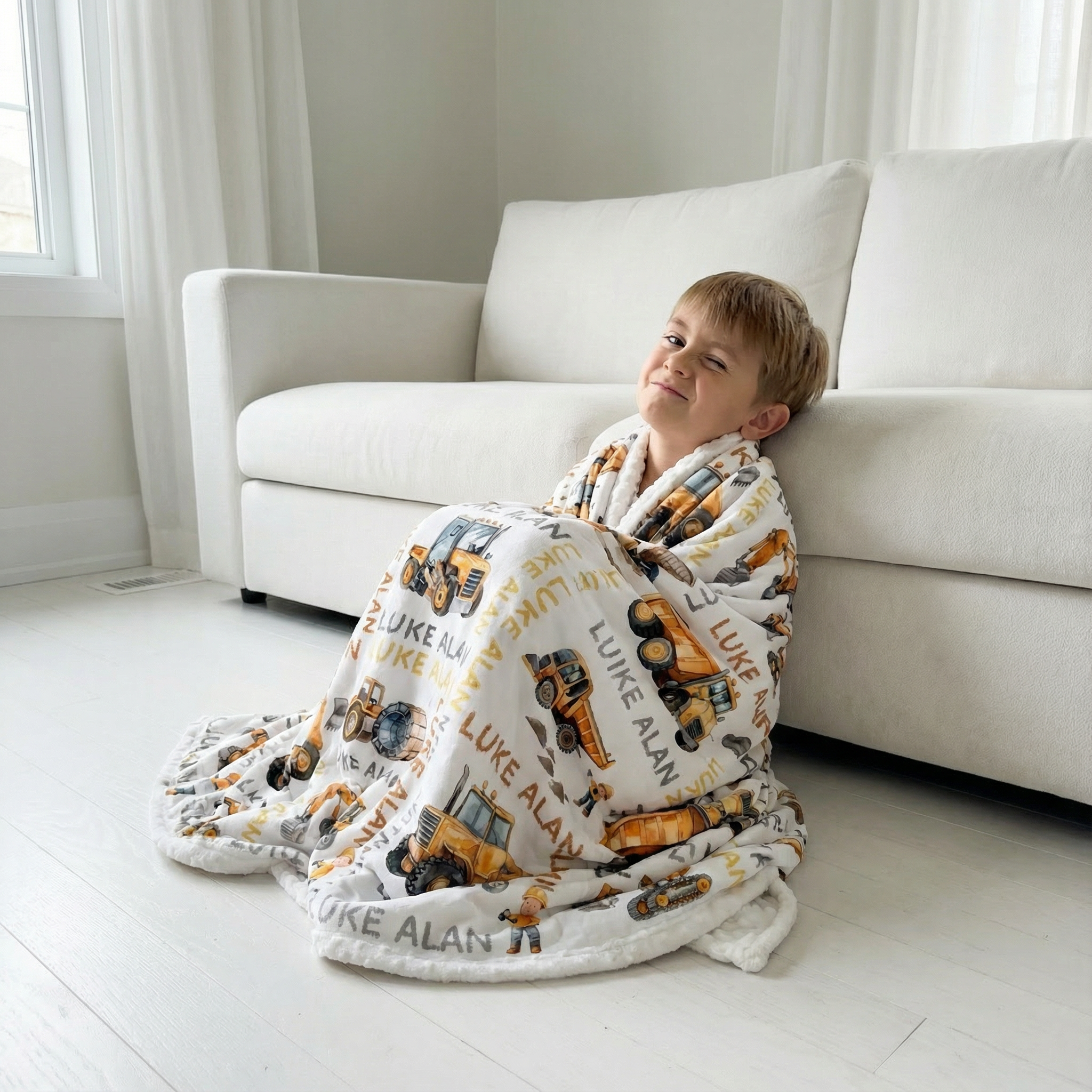 Personalized Blanket in Truck
