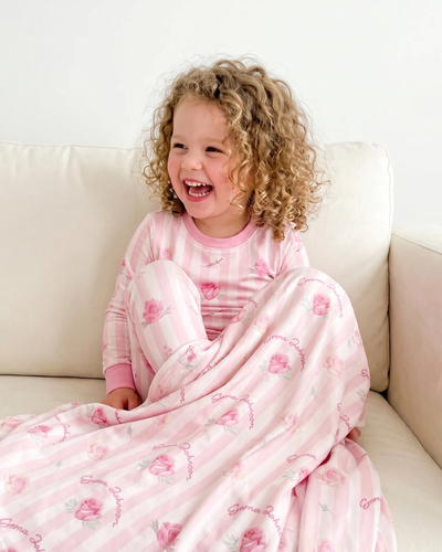 Personalized Blanket in Rosy