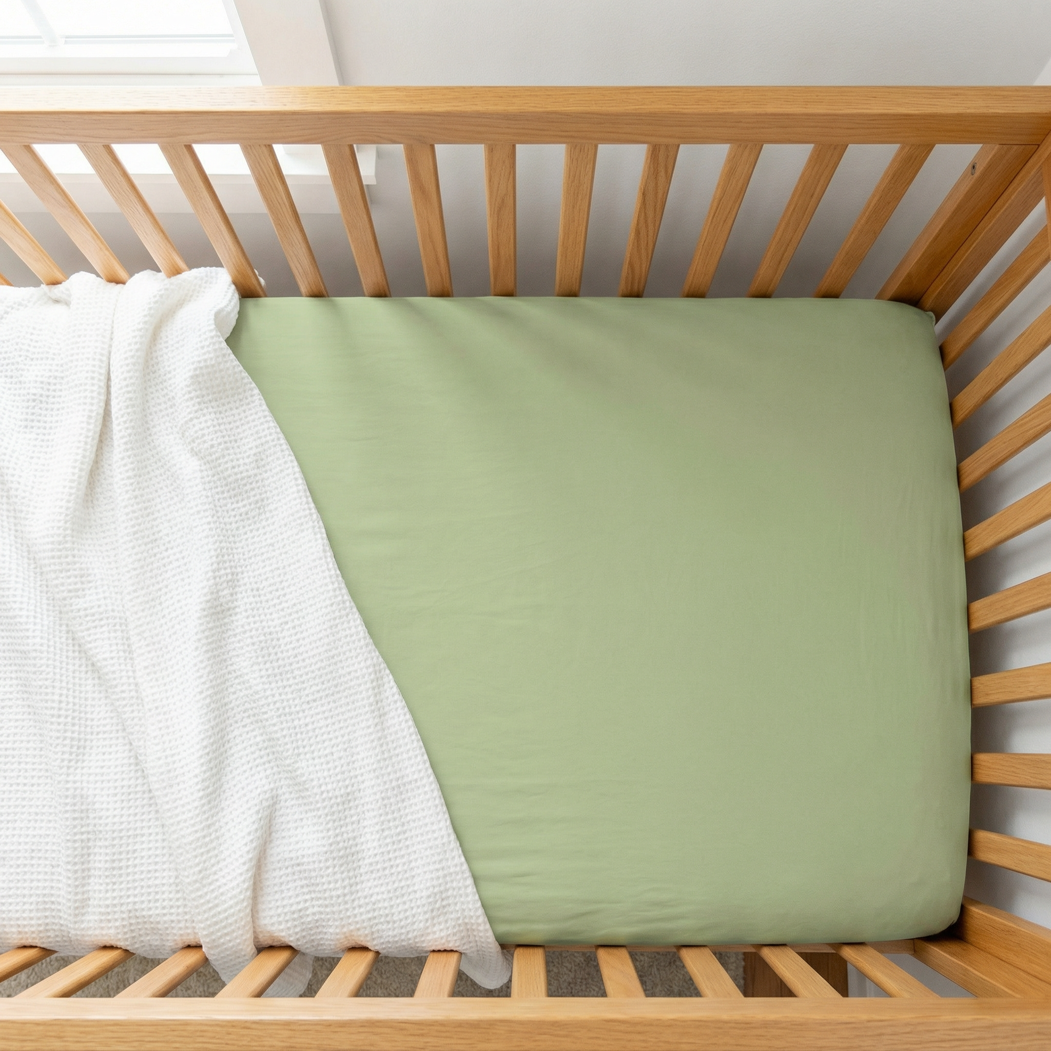 Crib Sheet in Mint Sage