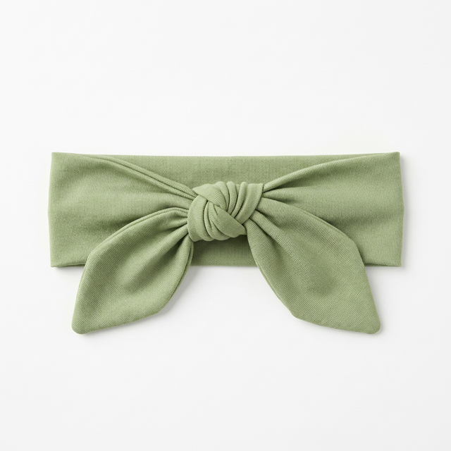 Personalized Knotted Headband in Mint Sage
