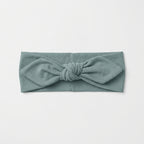 Personalized Knotted Headband in Mist Blue