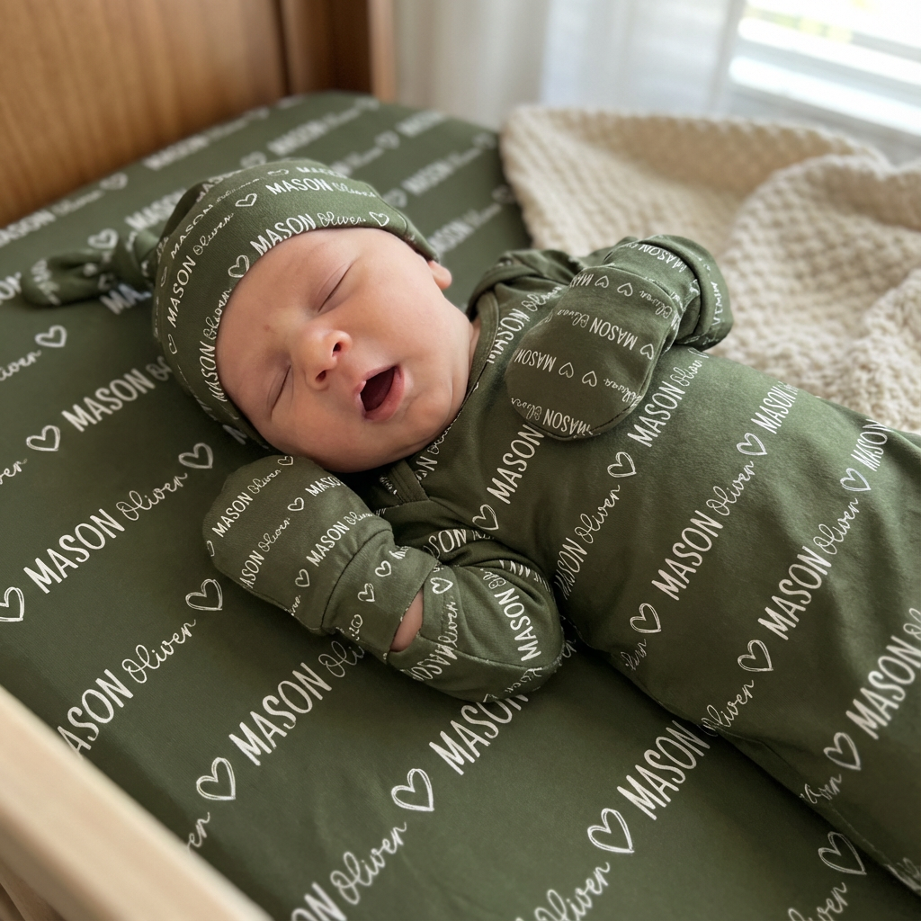 Personalized Mittens in Mono Name