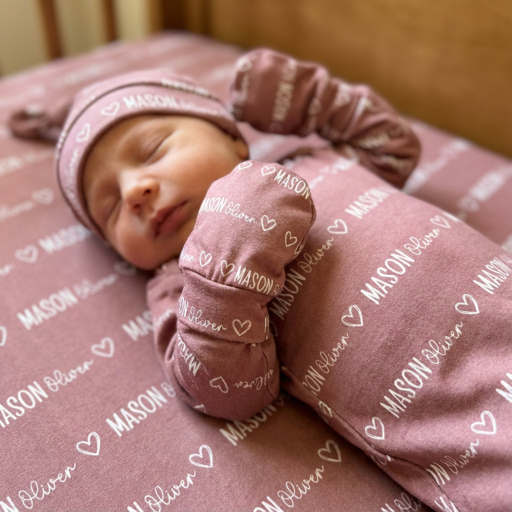 Personalized Mittens in Mono Name
