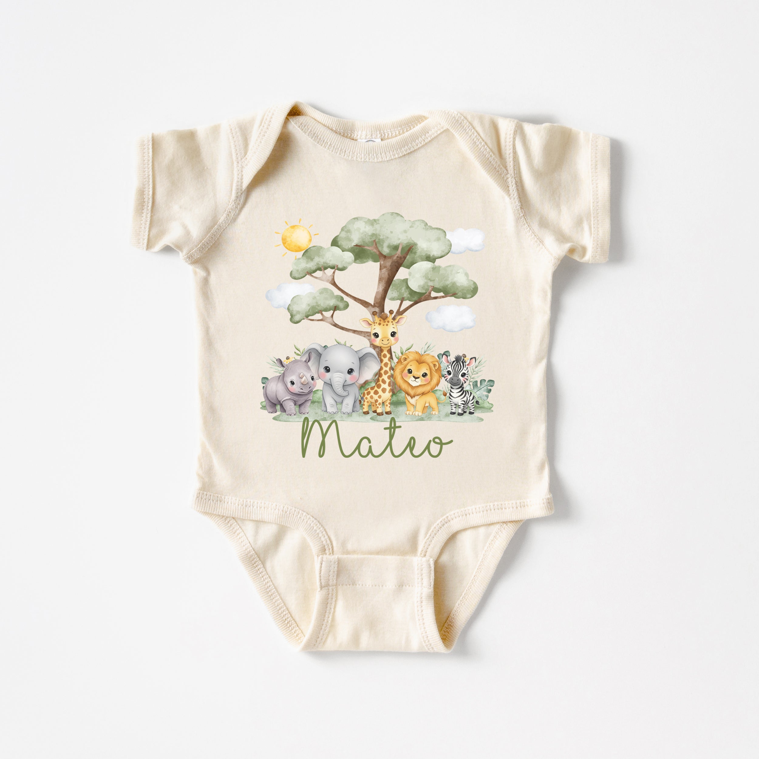 Safari Animal Personalized Graphic Bodysuit