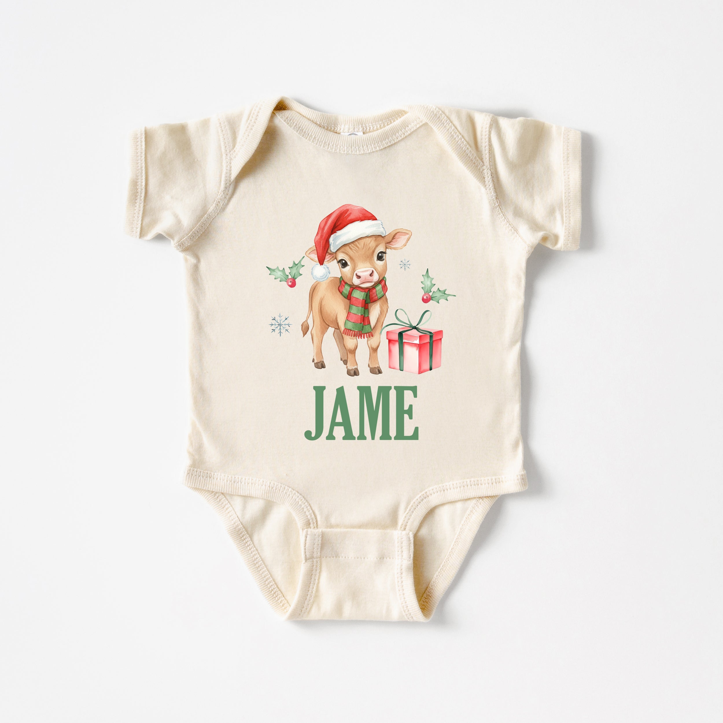 Xmas Farm Personalized Graphic Bodysuit