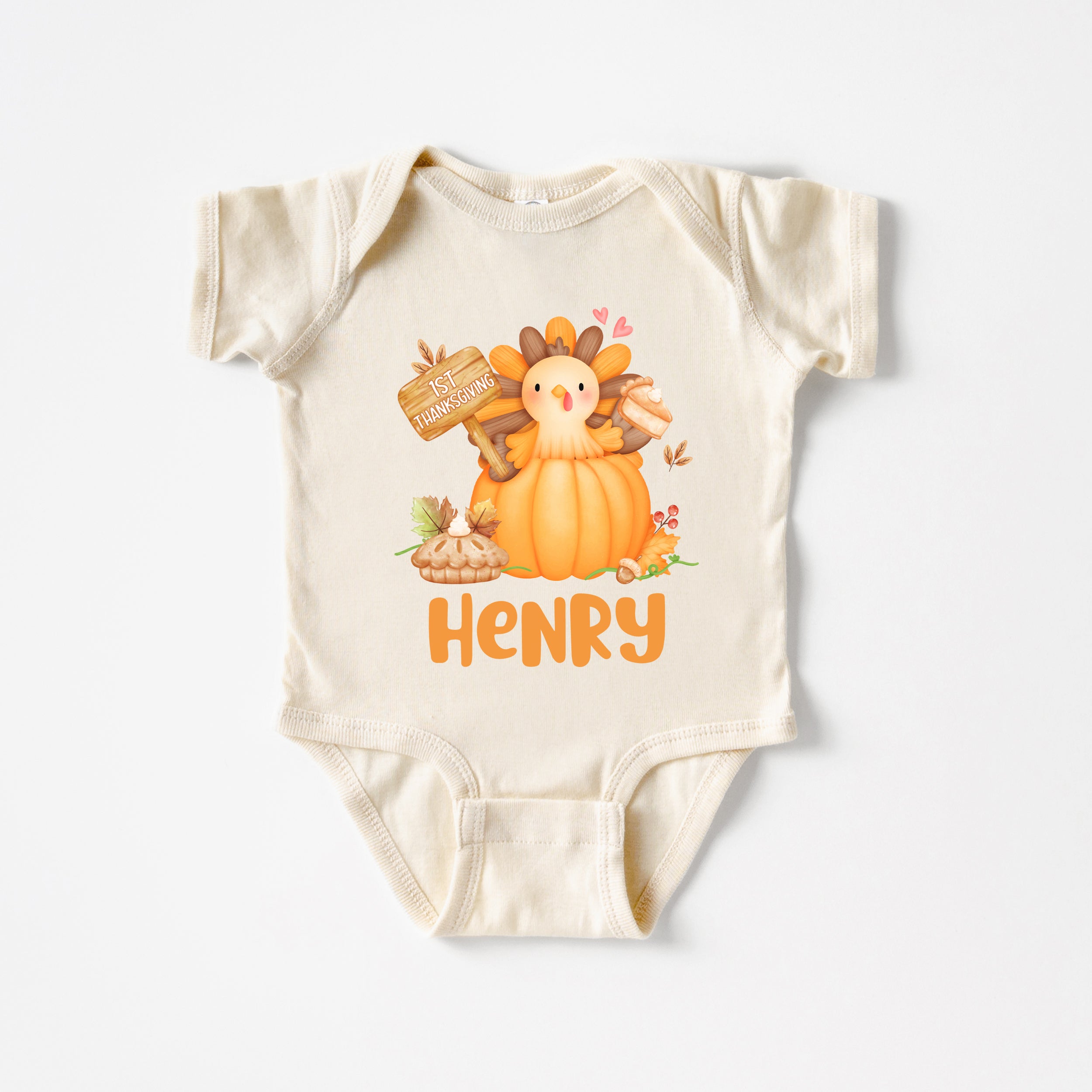 Babe's 1st Thanks Giving Personalized Graphic Bodysuit