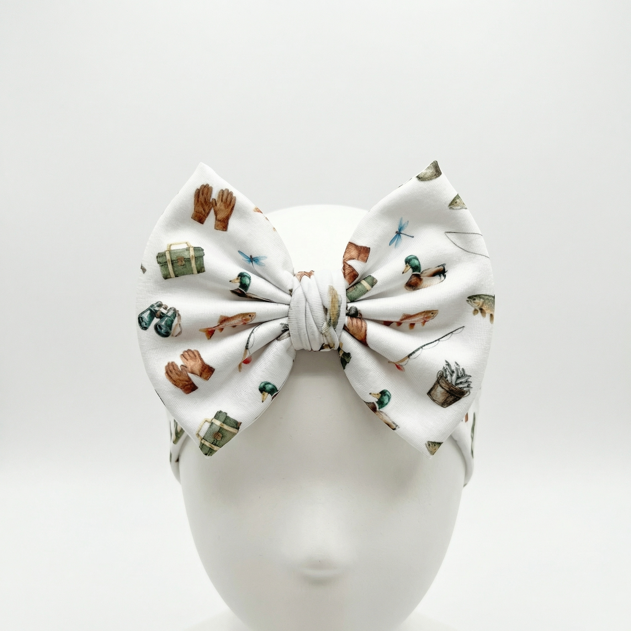 Personalized Bow Headband in Fishing Buddy