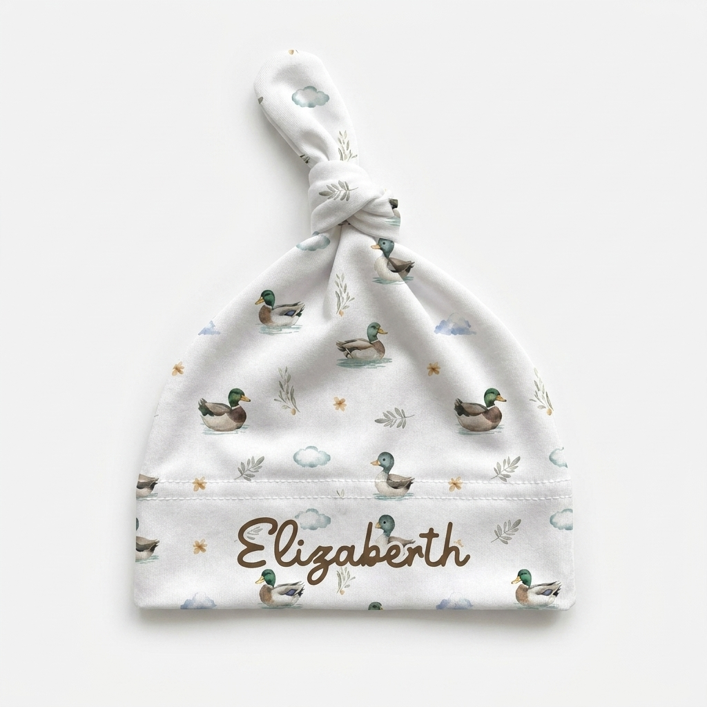 Personalized Knotted Hat in Mallard