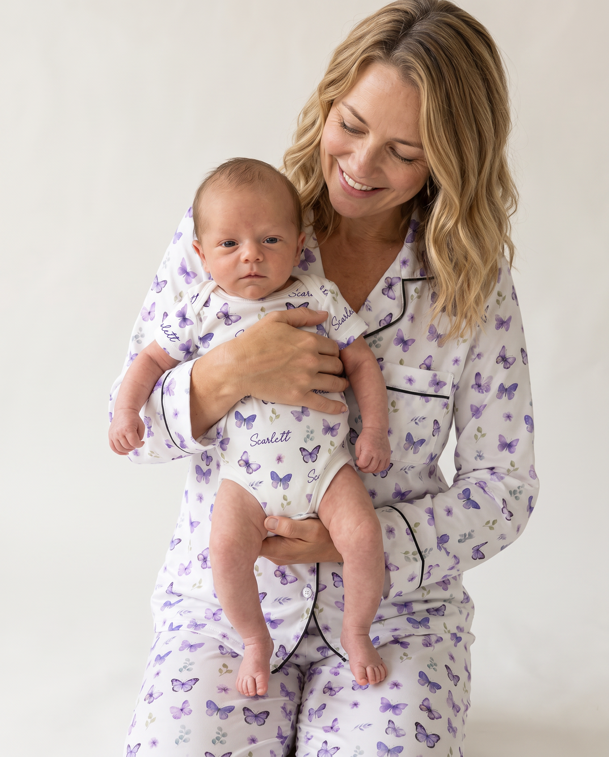 Personalized Bodysuit in Purple Butterfly
