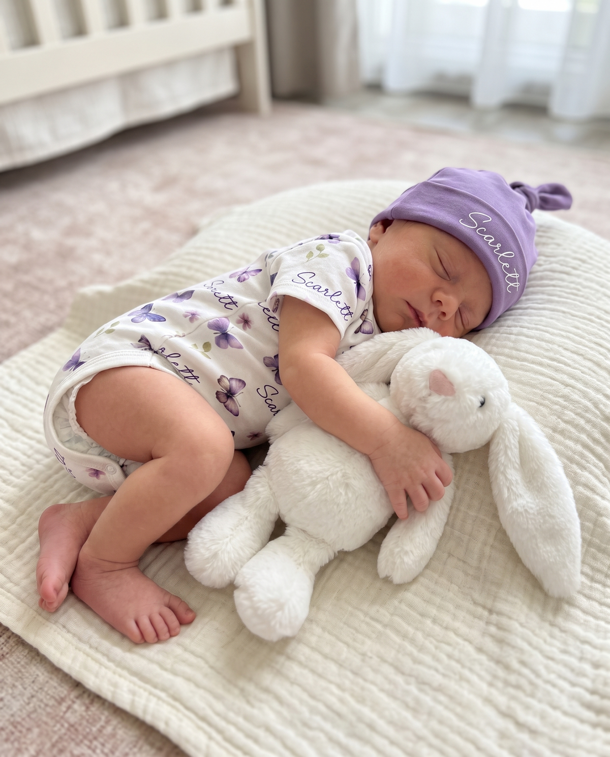 Personalized Bodysuit in Purple Butterfly
