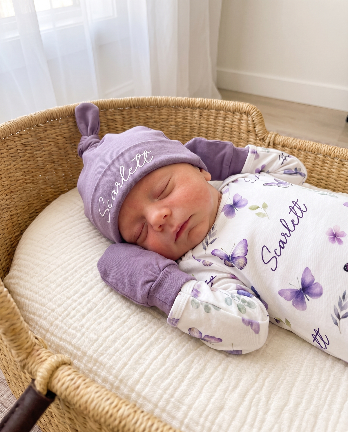 The Ultimate Gift Set with Wood Sign in Purple Butterfly