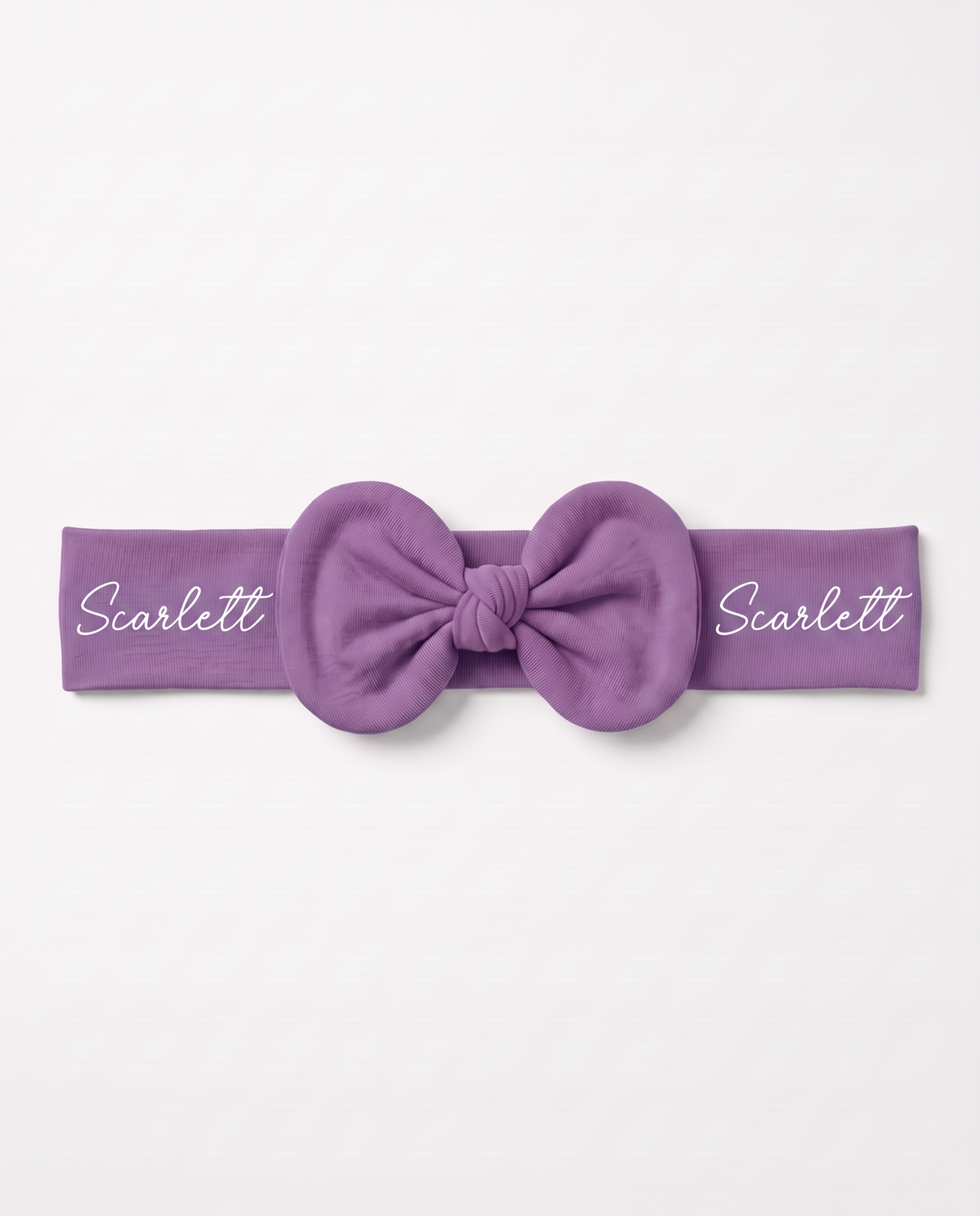 Personalized Bow Headband in Purple