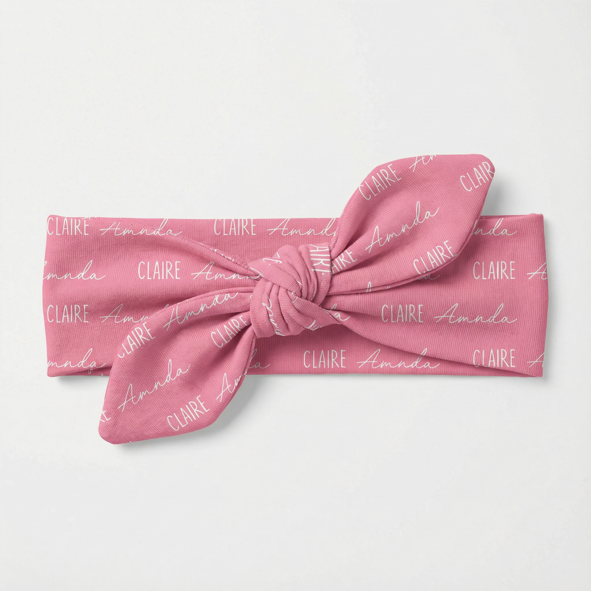 Personalized Knotted Headband Font Duo in Peony