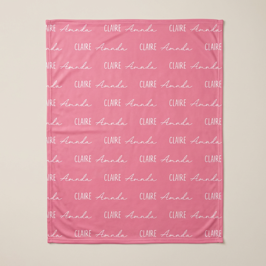 Personalized Swaddle Font Duo in Peony