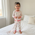 Personalized Baby Pajama Set in Pink Easter Eggs