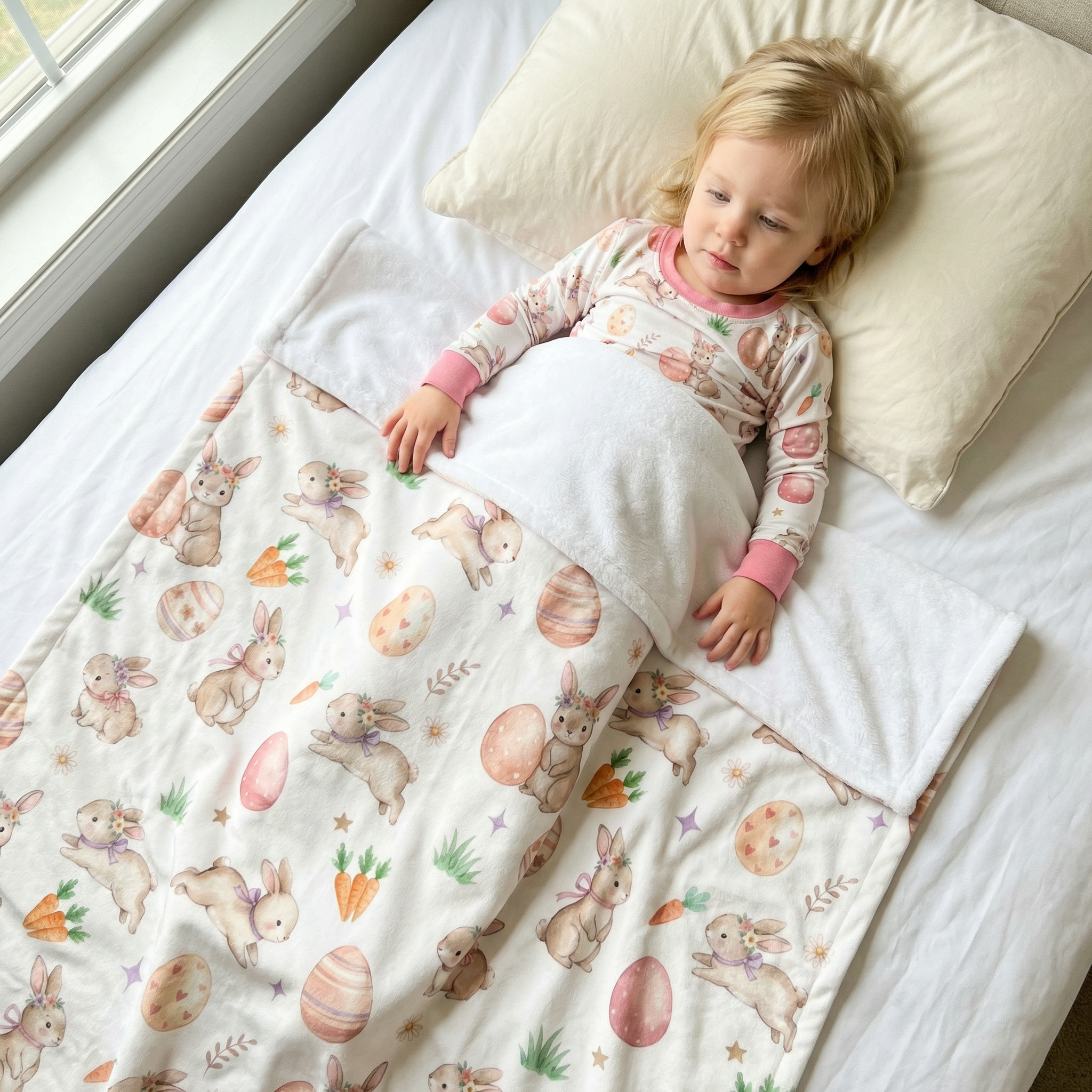 Blanket in Pink Easter Eggs