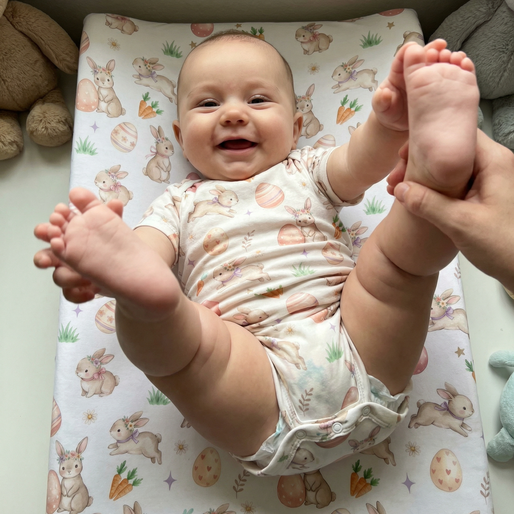 Bodysuit in Pink Easter Eggs