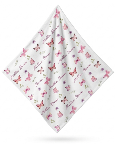 Personalized Mini Lovey in Pink Butterfly