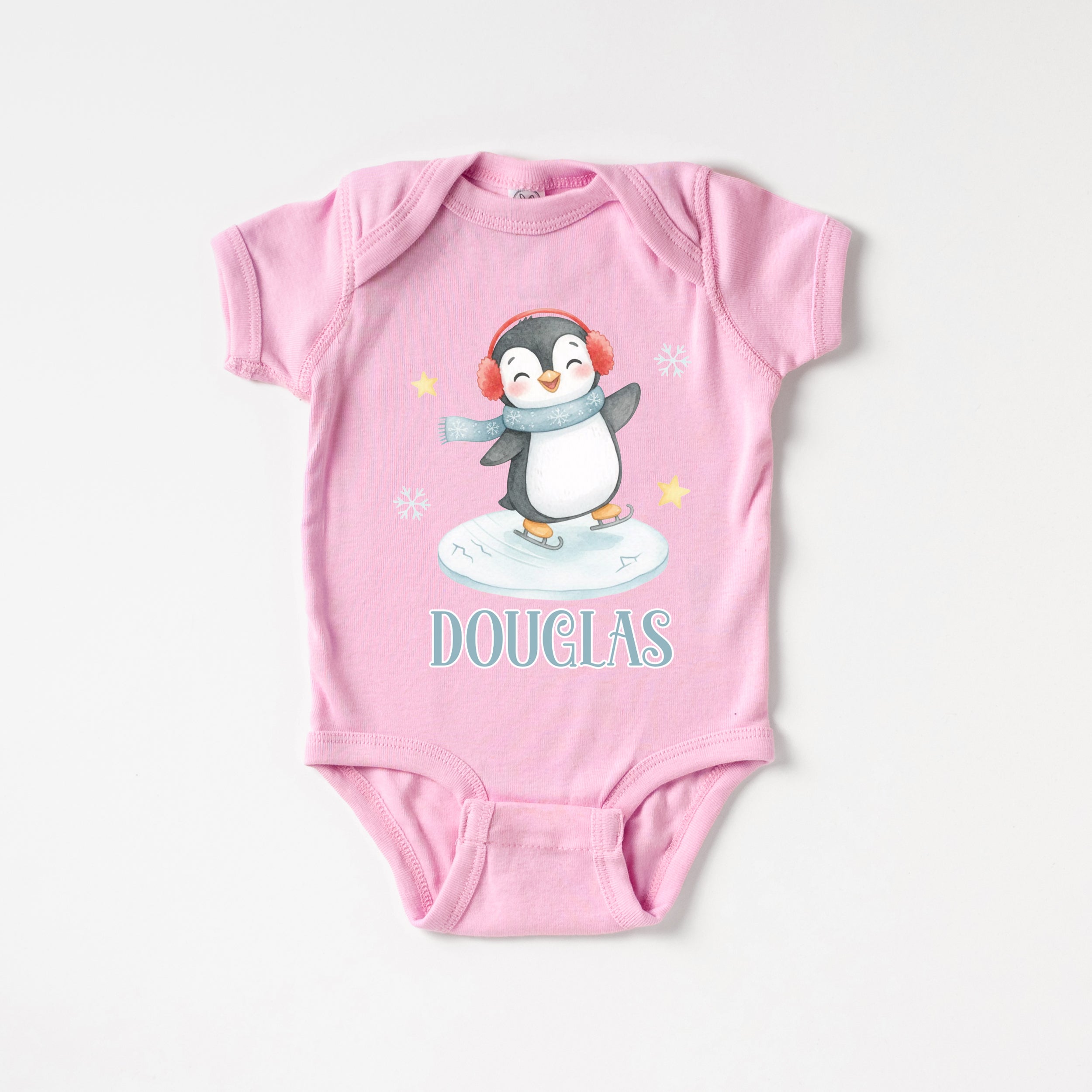 Personalized Graphic Bodysuit in Snow Penguin