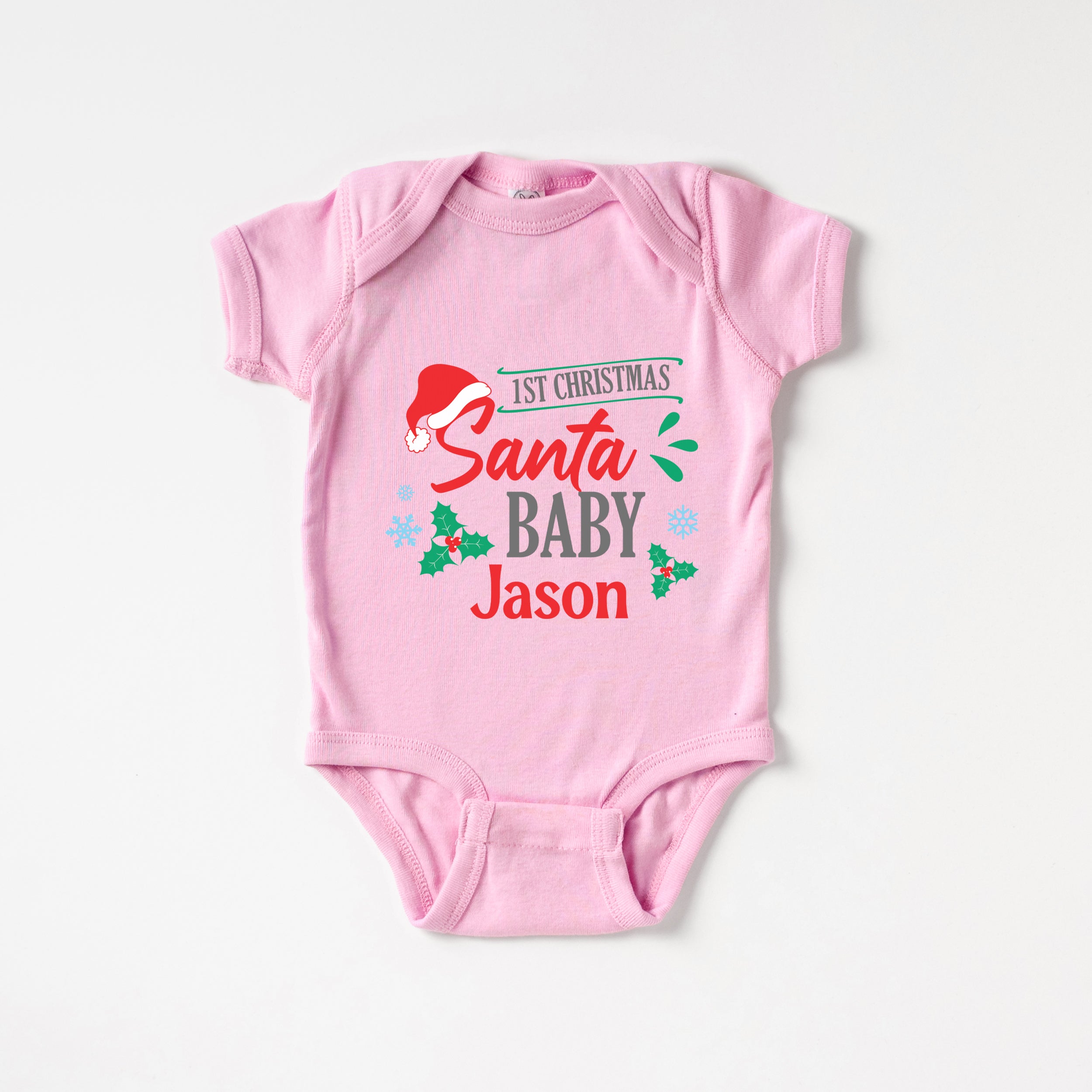 Personalized Graphic Bodysuit in Santa Baby