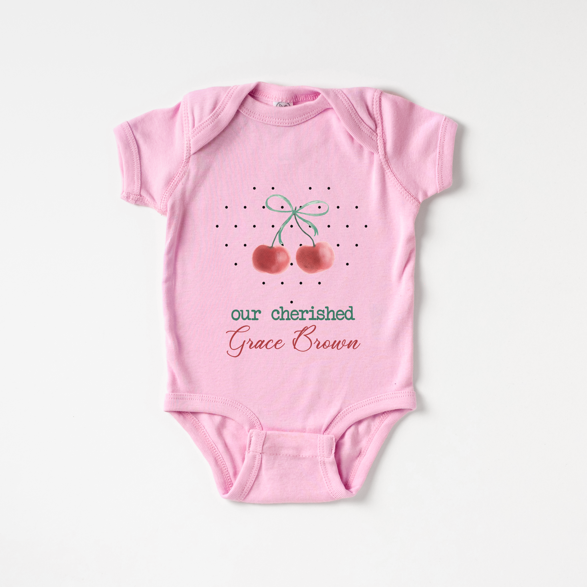 Personalized Graphic Bodysuit in Cherished Baby
