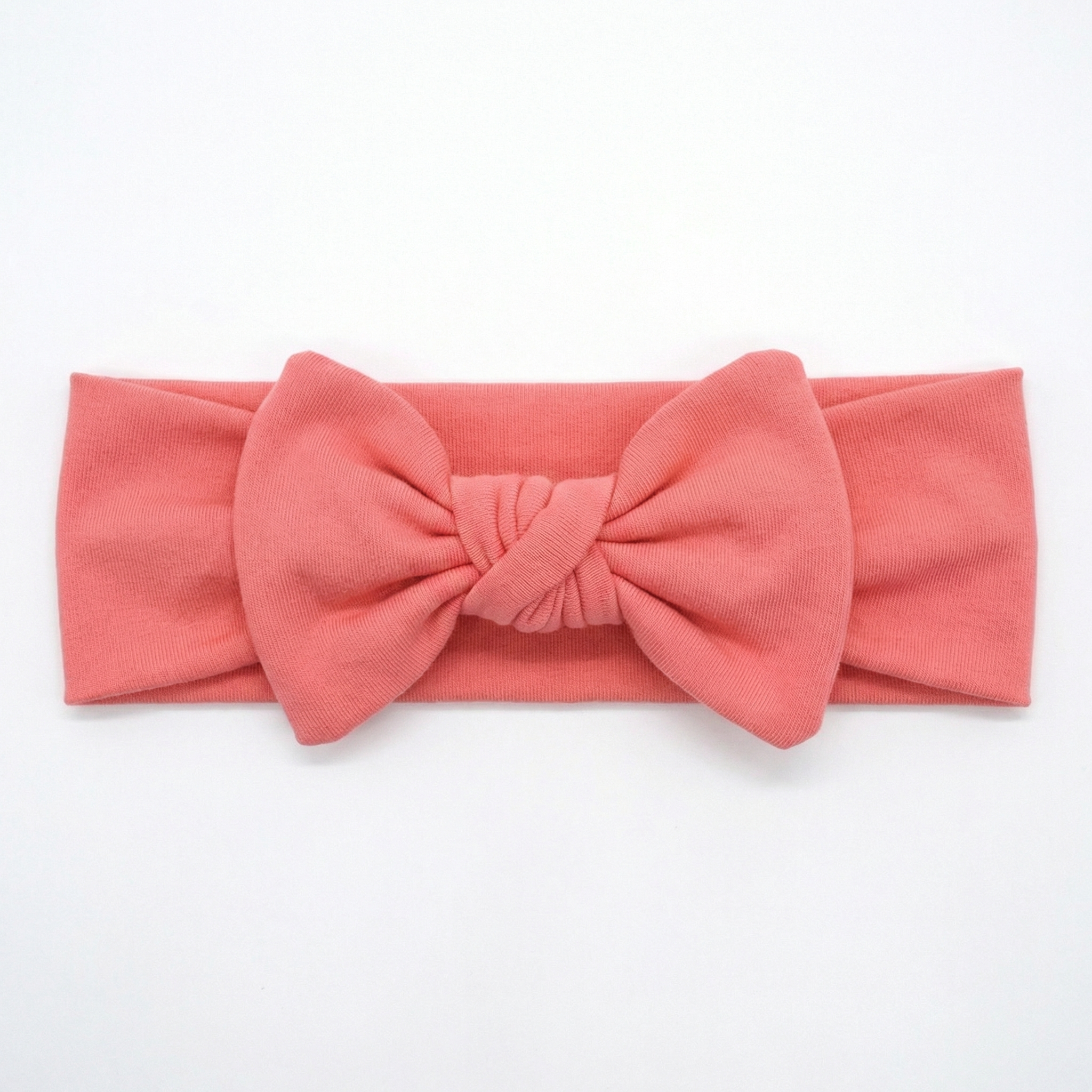 Personalized Bow Headband in Coral Pink