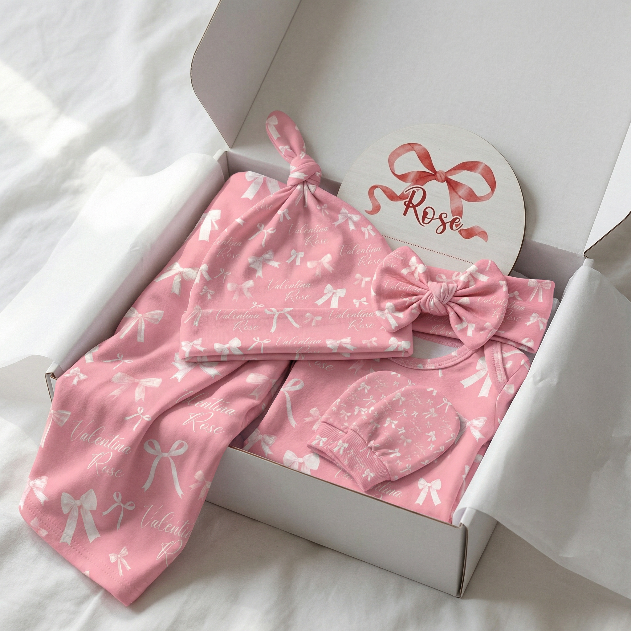 The Ultimate Baby Gift Set in Pink Coquette Bow