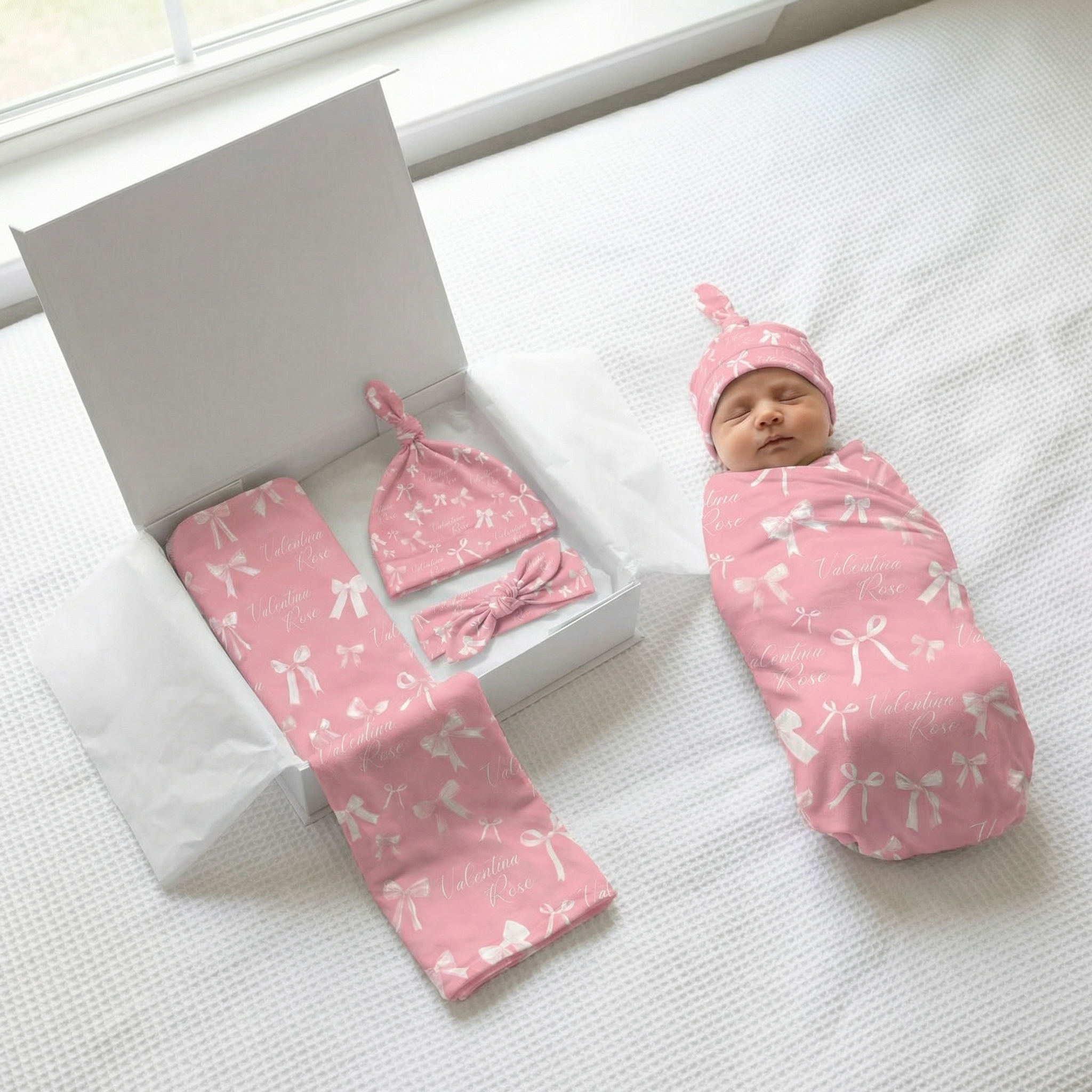 The Ultimate Baby Gift Set in Pink Coquette Bow