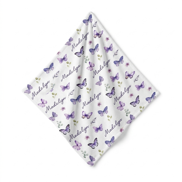 Personalized Mini Lovey in Purple Butterfly