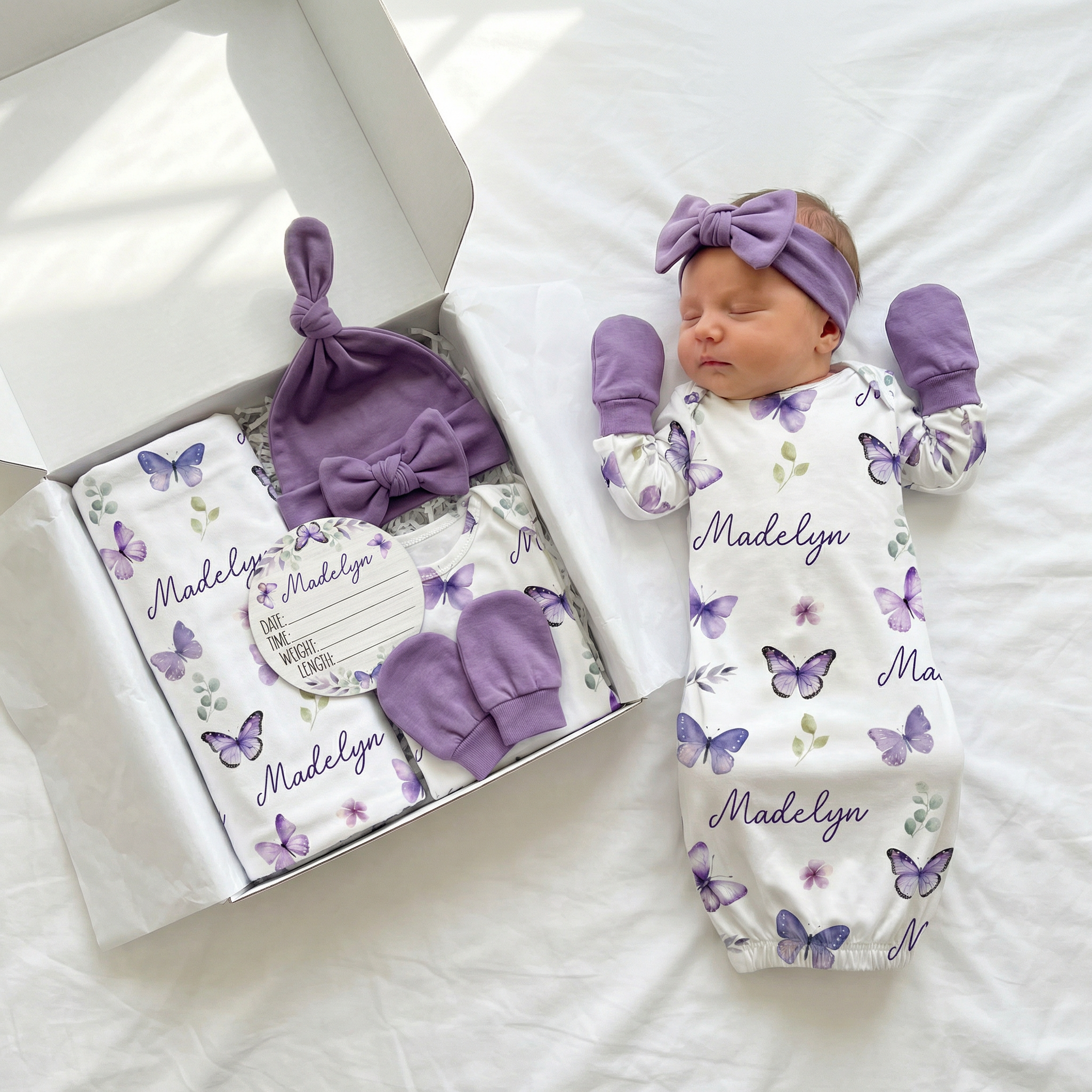 The Ultimate Baby Gift Set | Purple Butterfly