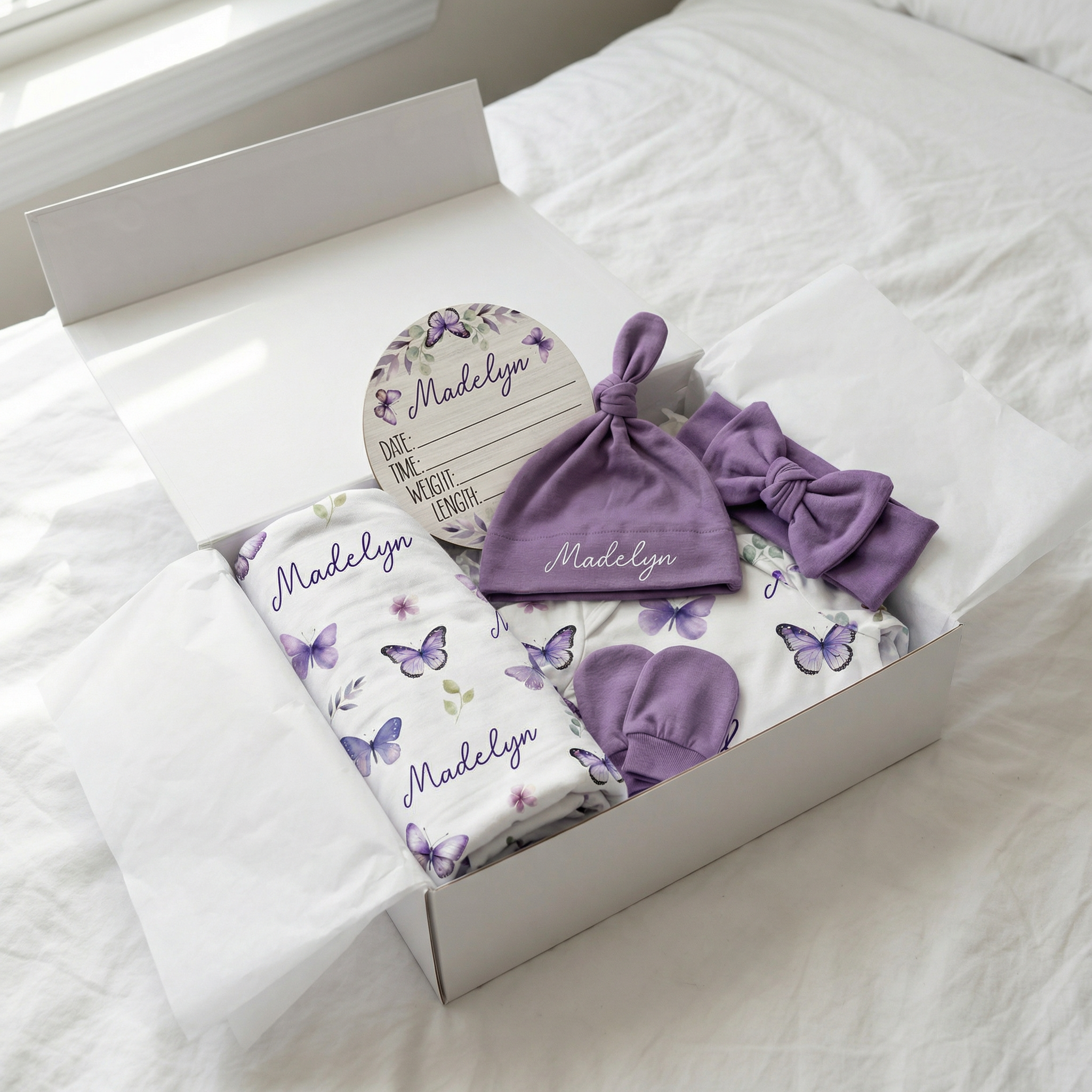 The Ultimate Baby Gift Set | Purple Butterfly