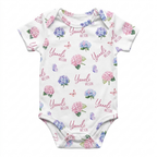 Personalized Bodysuit in Purple Hydrangea