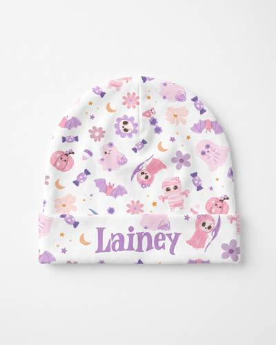 Personalized Beanie in Blush Boo