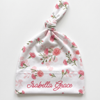 Personalized Knotted Hat in Carnation