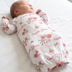 Personalized Sleep Gown in Carnation