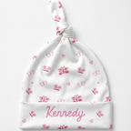Personalized Knotted Hat in Dreamy Flutter