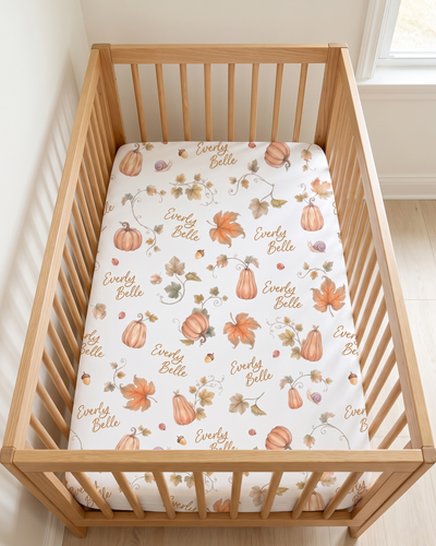 Personalized Crib Sheet in Enchanted Vine