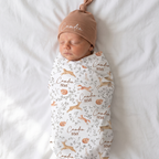 Personalized Swaddle Blanket in Forest Besties