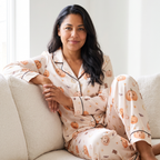 Long Sleeve Women's Pajama Set in Golden Jack
