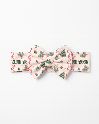 Personalized Bow Headband in Sweetly Trimmed