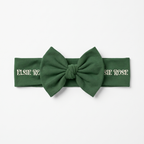 Personalized Bow Headband in Dark Green
