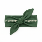 Personalized Knotted Headband in Dark Green
