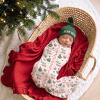 Personalized Swaddle in Sweetly Trimmed