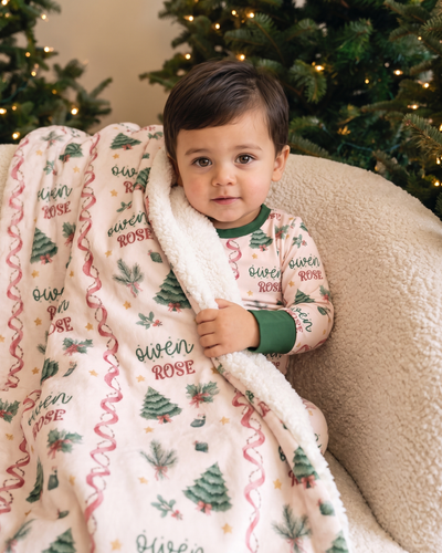 Personalized Blanket in Sweetly Trimmed