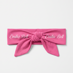 Personalized Knotted Headband in Bubblegum Pink