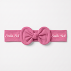 Personalized Bow Headband in Bubblegum Pink